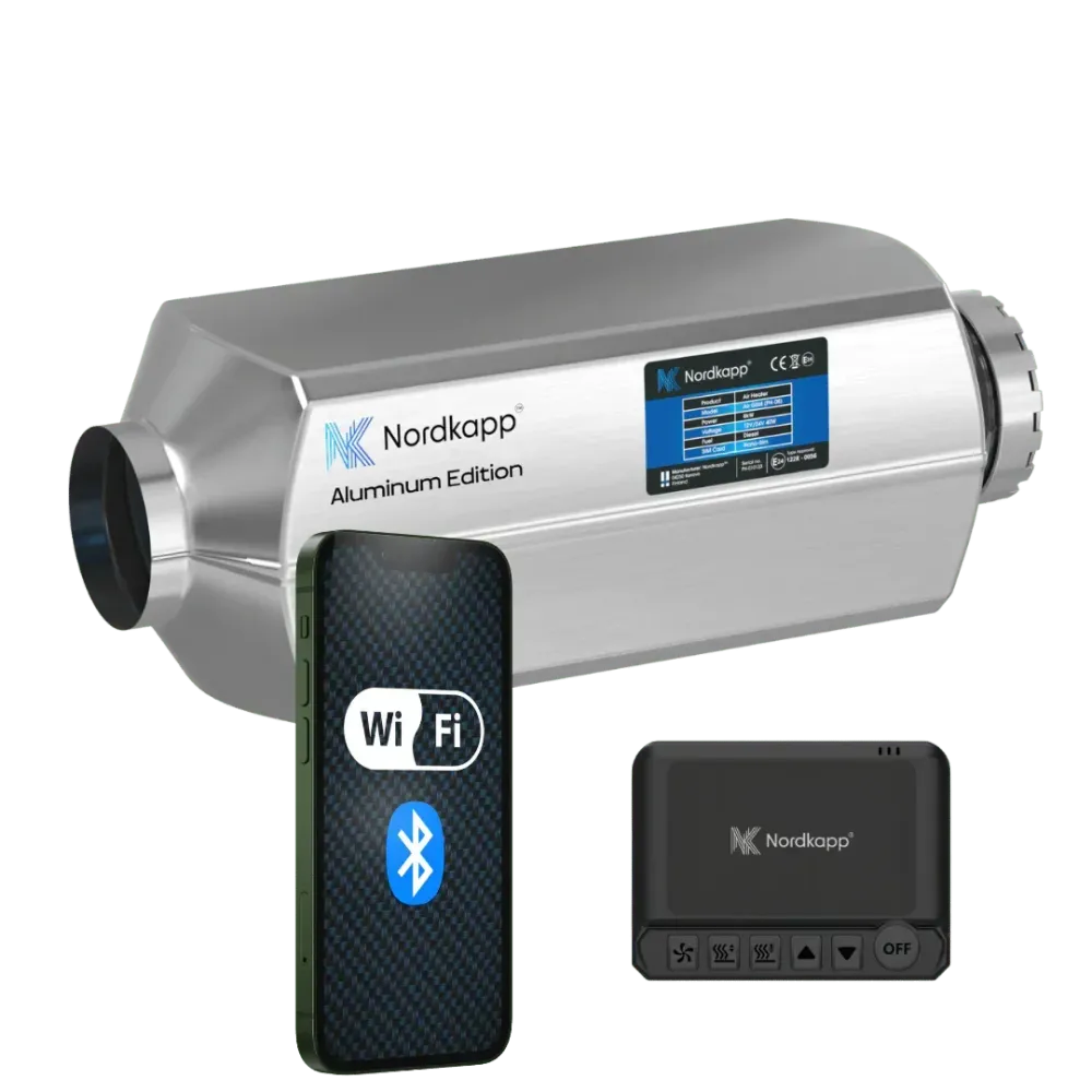 Air Wi-Fi & Bluetooth Diesel-ilmalämmitin 2kW / 5kW / 8kW - 12V/24V Nordkapp®