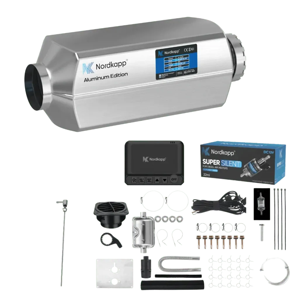 Air Wi-Fi & Bluetooth Diesel-ilmalämmitin 2kW / 5kW / 8kW - 12V/24V Nordkapp®