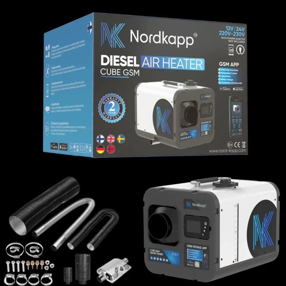Cube GSM 4G/5G 5 kW & 8 kW diesel-ilmalämmitin Nordkapp®