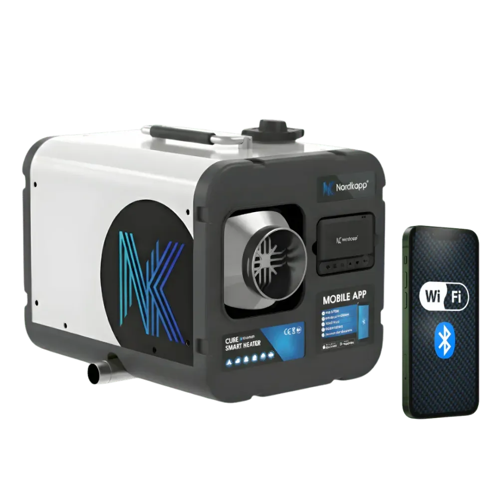 Cube Wi-Fi- ja Bluetooth-dieselilmalämmitin 5 kW & 8 kW - 12V/24V Nordkapp®