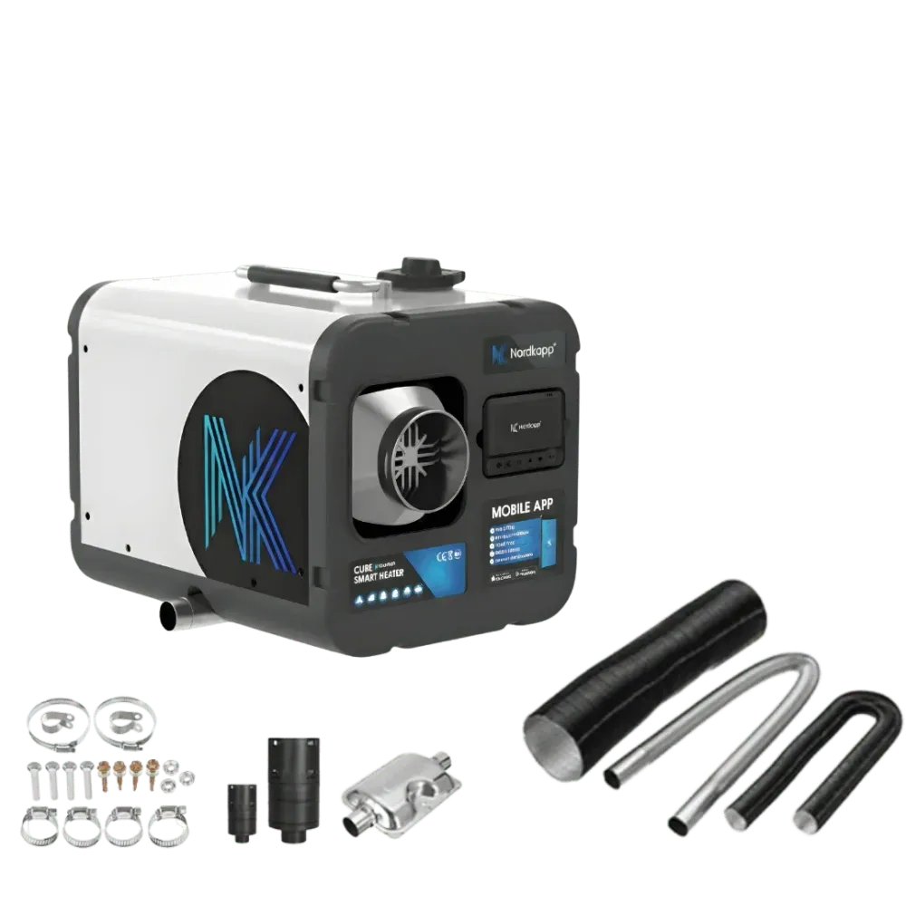 Cube Wi-Fi- ja Bluetooth-dieselilmalämmitin 5 kW & 8 kW - 12V/24V Nordkapp®
