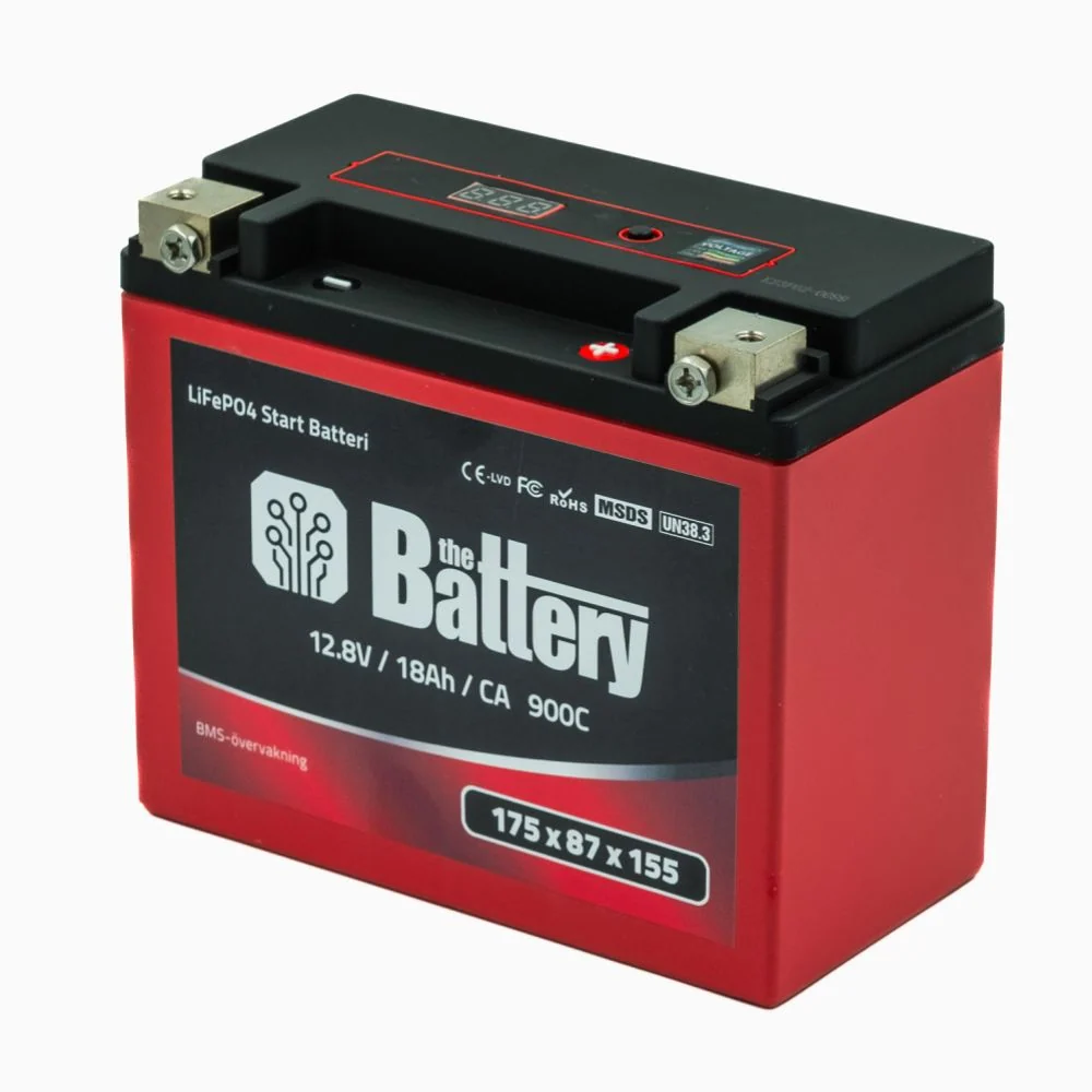 Akku LiFePO4 litium moottoripyörä akku 20L 12.8V 18Ah (30Ah PBEQ)