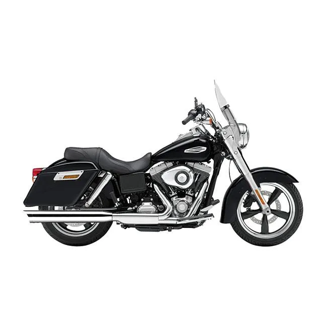 Cobra Scalloped Tip 4" Switchback Chrome Slip-On äänenvaimennin Harleylle