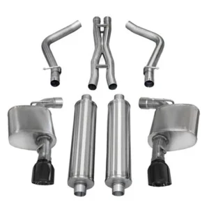 Corsa 2012-2014 Dodge Charger SRT-8 6.4L V8 Black Xtreme Cat-Back Exhaust