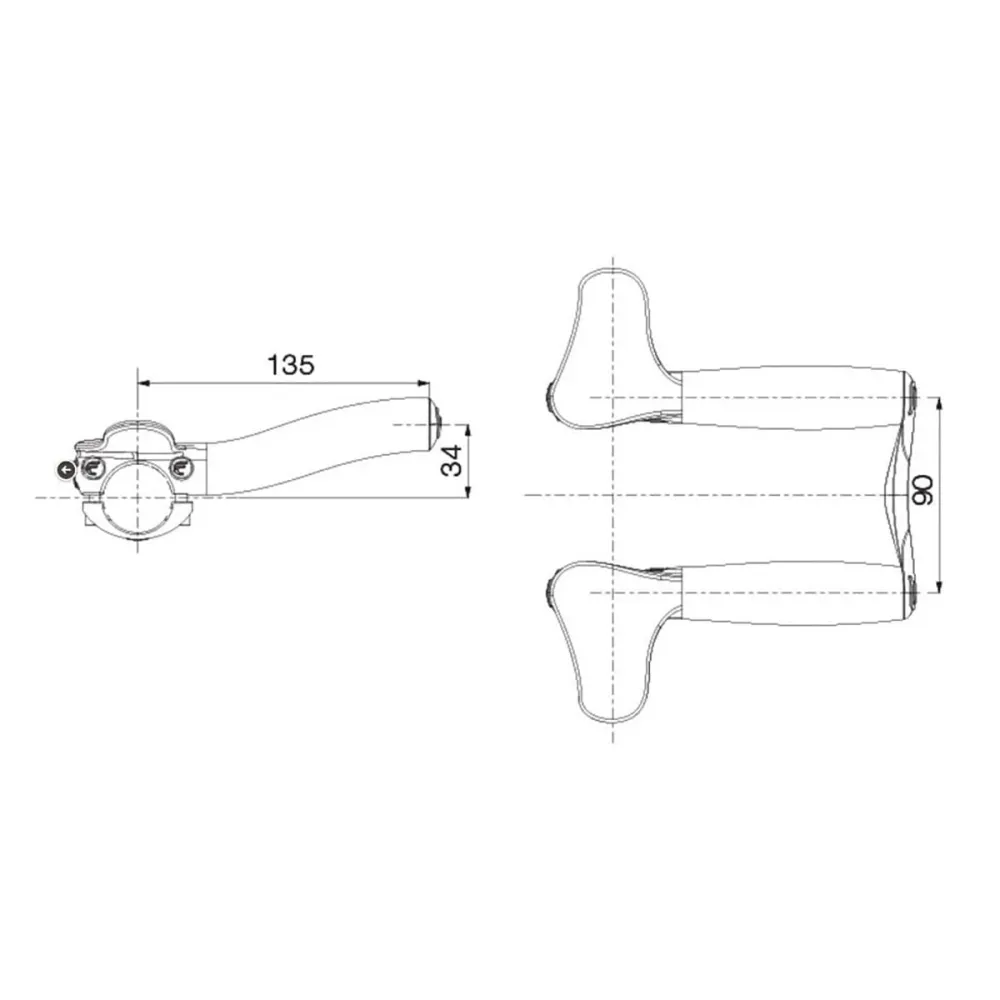 DEDA CARBON BLAST ohjaustangon jatkeet