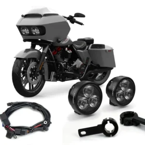 D3 Essential -valaistuspaketti moottorinsuojatelineillä - Harley Davidson -moottoripyörät DENALI ELECTRONICS