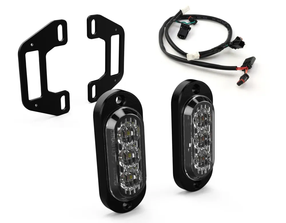 Plug-&Play Taka T3 suuntavilkun rekisterikilpisarja Harley-Davidson Pan America 1250:lle DENALI Electronics