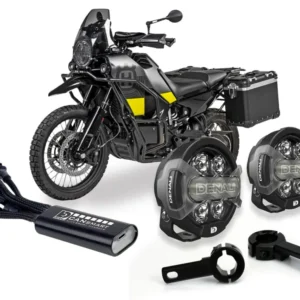 D7 Pro Premium -valaistuspaketti törmäyspalkkikiinnikkeillä - Husqvarna Norden 901 2023+ DENALI ELECTRONICS