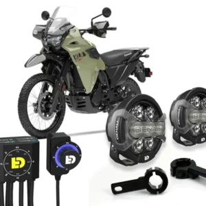 D7 Pro Premium -valaistuspaketti törmäyspalkkikiinnikkeillä - Kawasaki KLR 650 S 2022+ DENALI ELECTRONICS