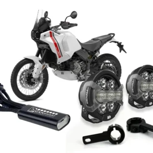 D7 Pro Premium -valosarja törmäyspalkkikiinnikkeillä - Ducati Desert X 2022+ / Multistrada V4 2021+ DENALI ELECTRONICS