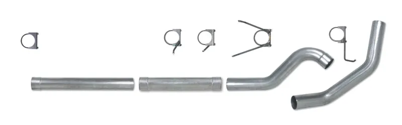 Diamond Eye KIT 4in Catback MFLR RPLCMENT PIPE Single AL: 2004.5-2007.5 DODGE CUMMINS 600