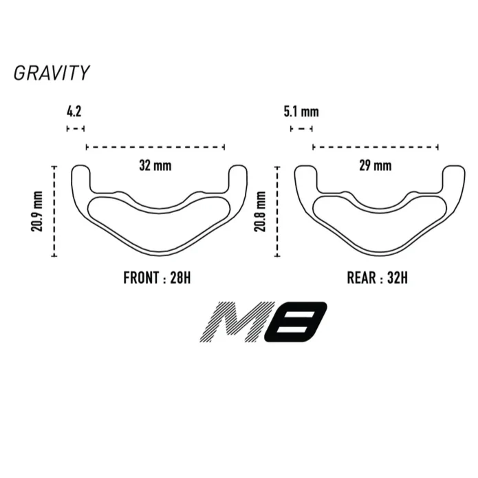 ENVE M8 29" v29mm taka-vanne