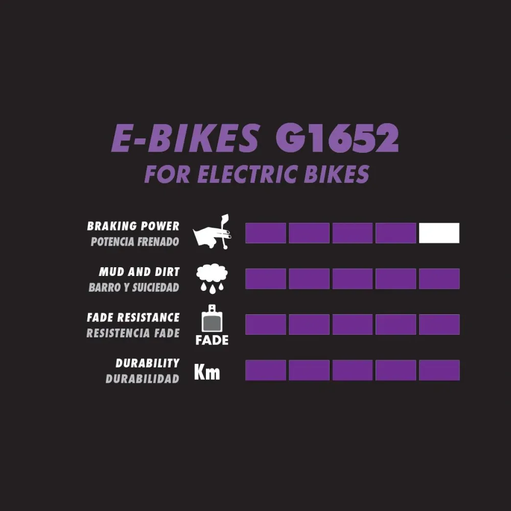 GALFER E-bike Shimano B01S Deore Tektro Semi-metallic jarrupalat