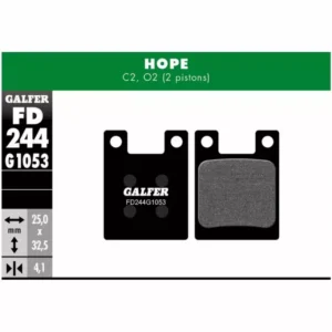 Galfer FD244G1053 brake pads Hop C2, O2-2 pistons