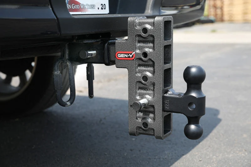 Gen-Y Mega Duty 2.5in Shank 15in Drop 21K Hitch w/Dual-Ball/Pintle Lock/Stabilizer Kit