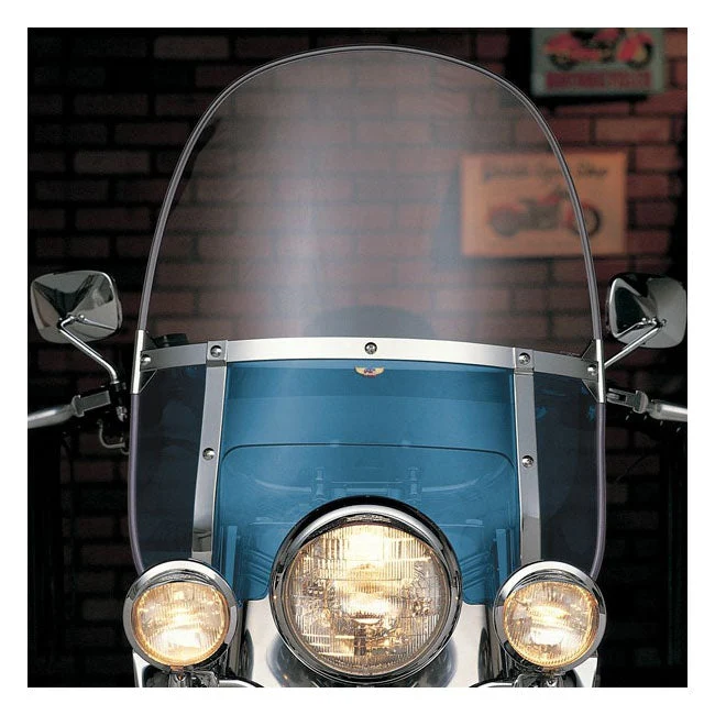 NC helmikoristeinen raskas tuulilasi sininen FL 49-59; FL Softail 87-17; FXWG 80-83; FXDWG 93-05