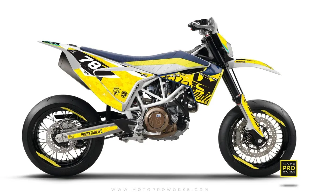 Husqvarna 701 Enduro Grafiikat - "MARPAT" (keltainen)