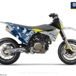 Husqvarna 701 GRAFIIKAT - "Flake" (Grey/Blue)
