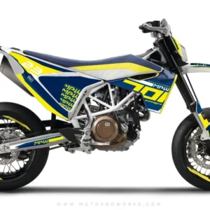 Husqvarna 701 GRAFIIKAT - "SEVENOH" (sininen/keltainen)