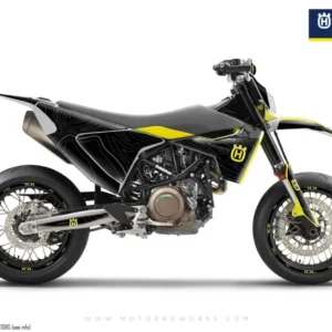 Husqvarna 701 GRAFIIKAT - "Topography" (Musta/Keltainen)