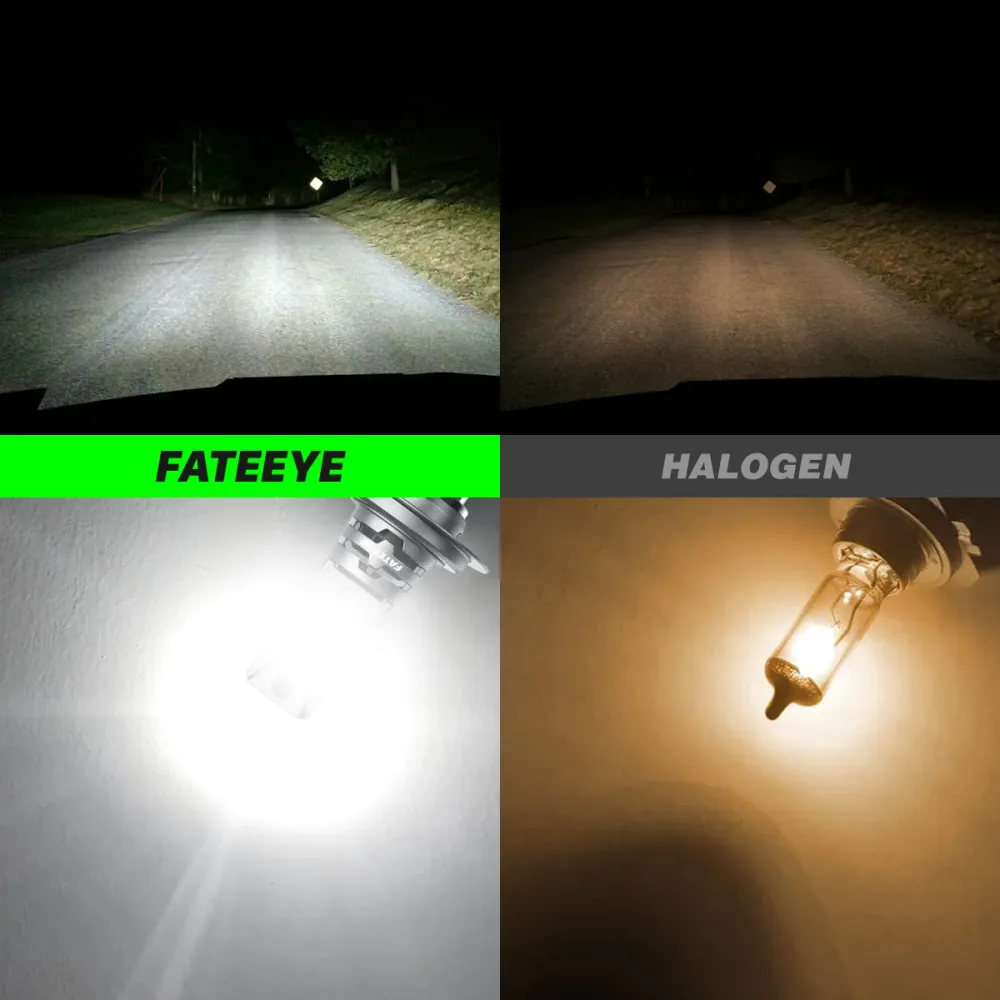 2 kappaletta 60W 12000LM auton ajovalopolttimoa, H7 LED-lamppu