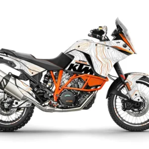KTM 1090 Adventure GRAFIIKAT - "TOPOGRAFIA" (Valkoinen/Oranssi)