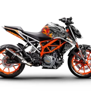 KTM 125 Duke 2011 - 2023 GRAFIIKAT - "Flake" (Musta/Oranssi)