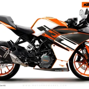 KTM RC 125/200/250/390 GRAFIIKAT - "Torque" (White/Black/Orange)