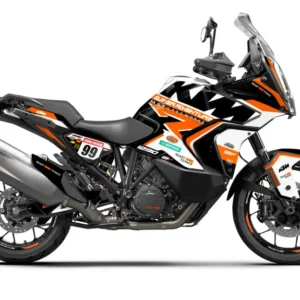 KTM 1290 Super Adventure GRAFIIKAT - "Atlantic" (Valkoinen/Musta/Oranssi)