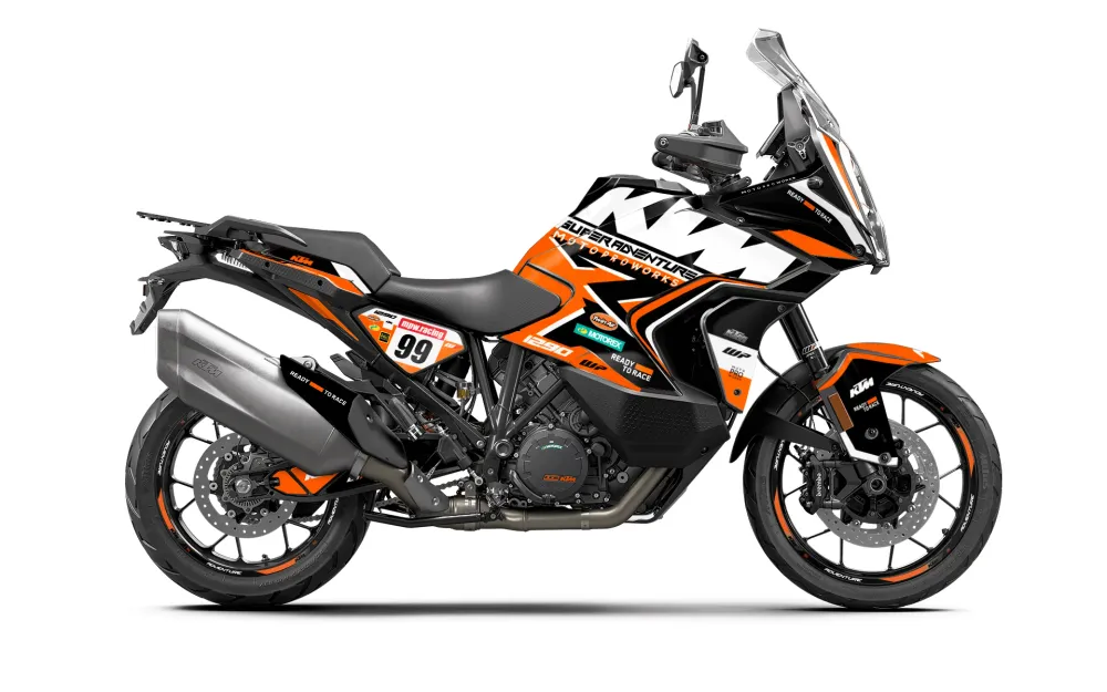 KTM 1290 Super Adventure GRAFIIKAT - "Atlantic" (Musta/Oranssi)