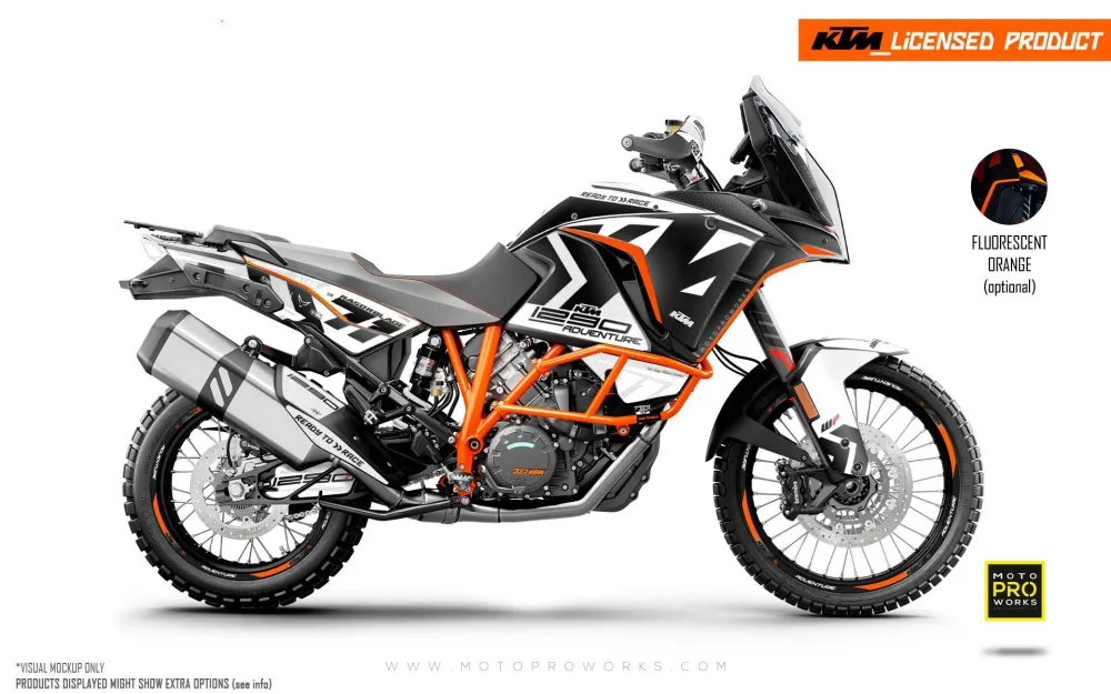 KTM 1290 Super Adventure GRAFIIKAT - "Rasorblade" (Valkoinen)