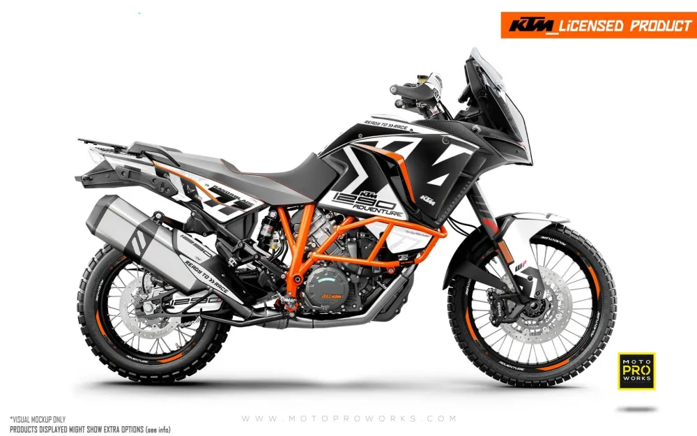 KTM 1290 Super Adventure GRAFIIKAT - "Rasorblade" (Valkoinen)