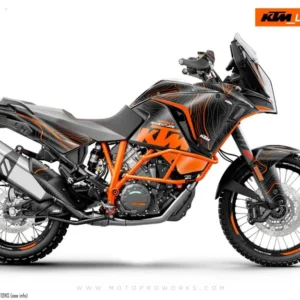 KTM 1290 Super Adventure GRAFIIKAT - "Topography" (Musta/Oranssi)