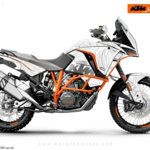 KTM 1290 Super Adventure GRAFIIKAT - "Topography" (Valkoinen)