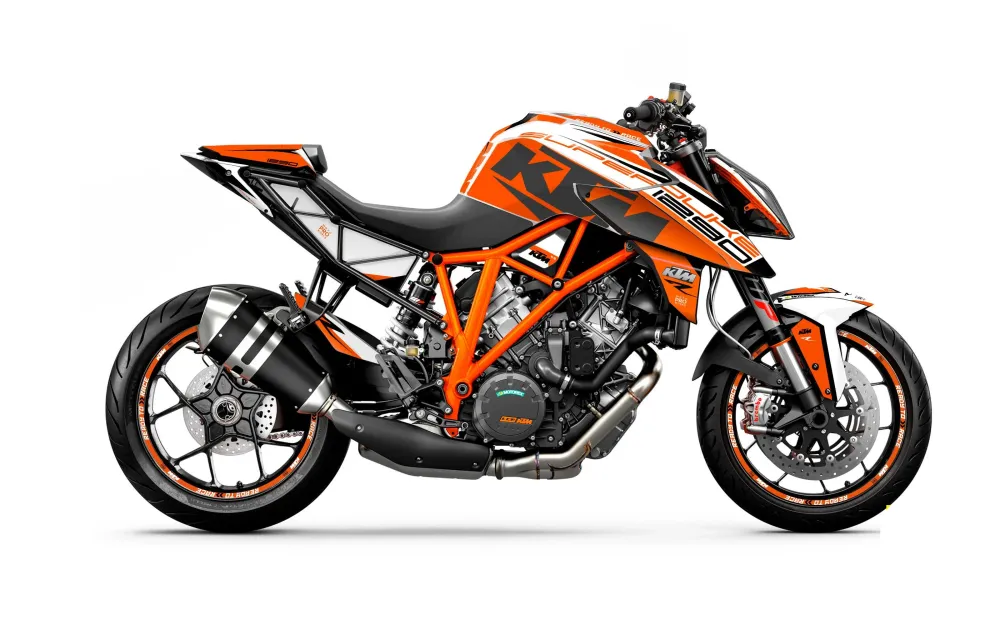 KTM 1290 Super Duke R 2014-2019 GRAFIIKAT - "Torque" (Valkoinen/Oranssi)