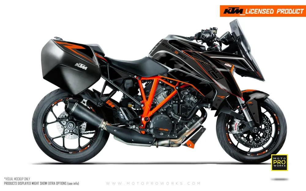 KTM 1290 Super Duke GT GRAFIIKAT - "Torque" (Harmaa/Musta)