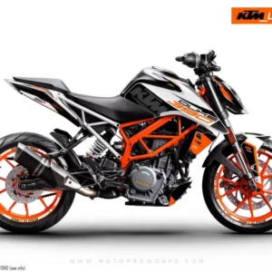 KTM 200 Duke GRAFIIKAT - "Torque" (Valkoinen/Musta/Oranssi)