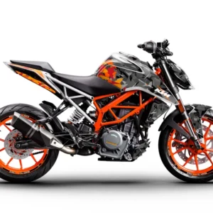 KTM 390 Duke 2011 - 2023 GRAFIIKAT - "Flake" (Musta/Oranssi)