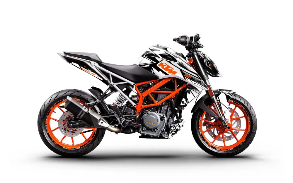 KTM 390 Duke 2011-2023 GRAFIIKAT - "Pulse" (Musta/Valkoinen)