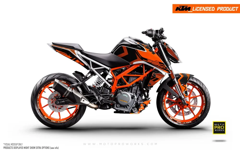KTM 390 Duke GRAFIIKAT - "Rasorblade" (Oranssi)
