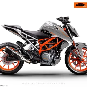 KTM 390 Duke GRAFIIKAT - "Topography" (Harmaa/Oranssi)