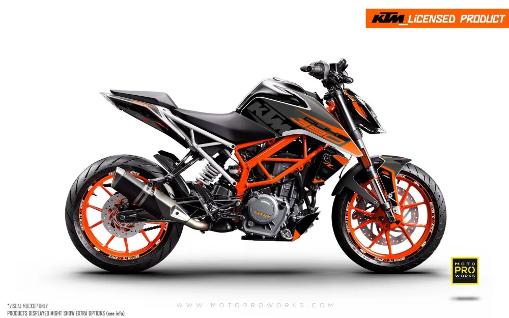 KTM 390 Duke GRAFIIKAT - "Torque" (Musta/Oranssi)