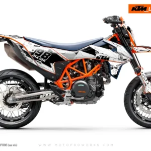 KTM 690 Enduro GRAFIIKAT - "Armatech" (Valkoinen)
