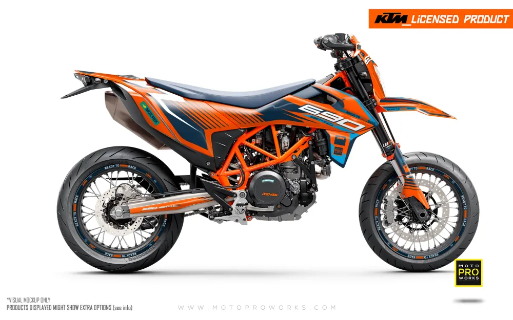 KTM 690 Enduro GRAFIIKAT - "Fuel" (Oranssi/Sininen)