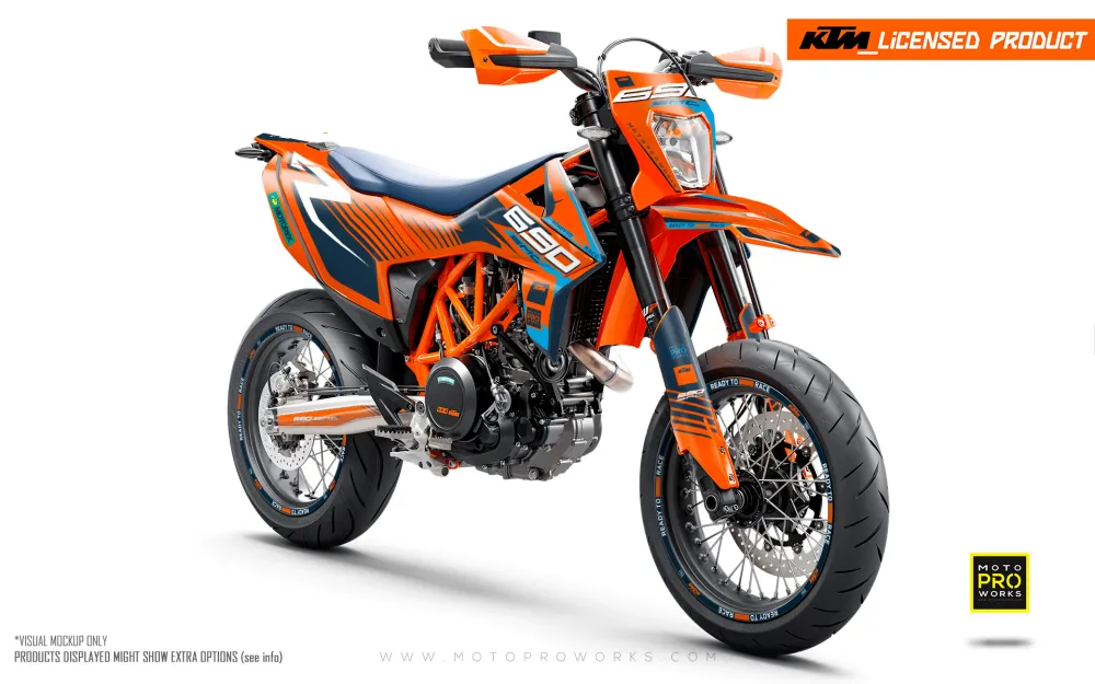 KTM 690 Enduro GRAFIIKAT - "Fuel" (Oranssi/Sininen)