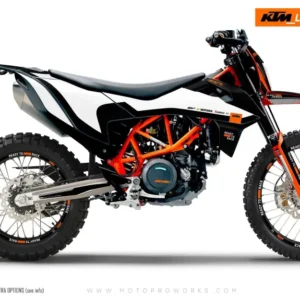 KTM 690 Enduro GRAFIIKAT - "Sprint" (Musta/Valkoinen)