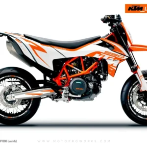 KTM 690 SMC-R GRAFIIKAT - "Torque" (Kiinteä/Oranssi/Valkoinen)
