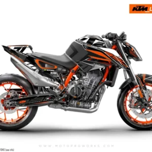 KTM 890 Duke R GRAFIIKAT - "Rasorblade" (Musta/Oranssi)