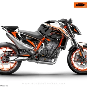 KTM 890 Duke R GRAFIIKAT - "Torque" (Valkoinen/Musta/Oranssi)