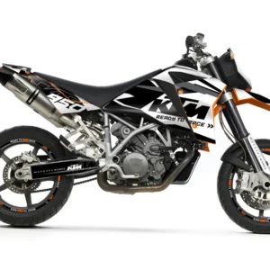 KTM 950 SM / SMR GRAFIIKAT - "Abstrakt" (Musta/Valkoinen)